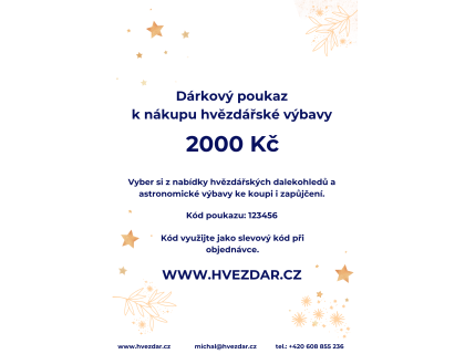 Dárková poukázka na nákup astrovýbavy