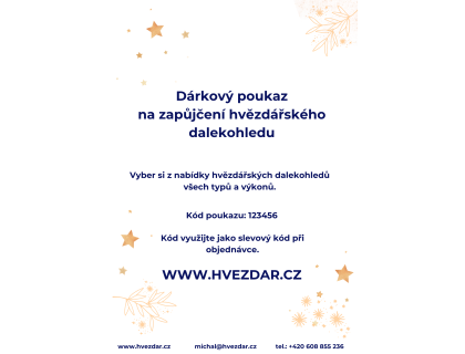 Dárková poukázka na zapůjčení dalekohledu